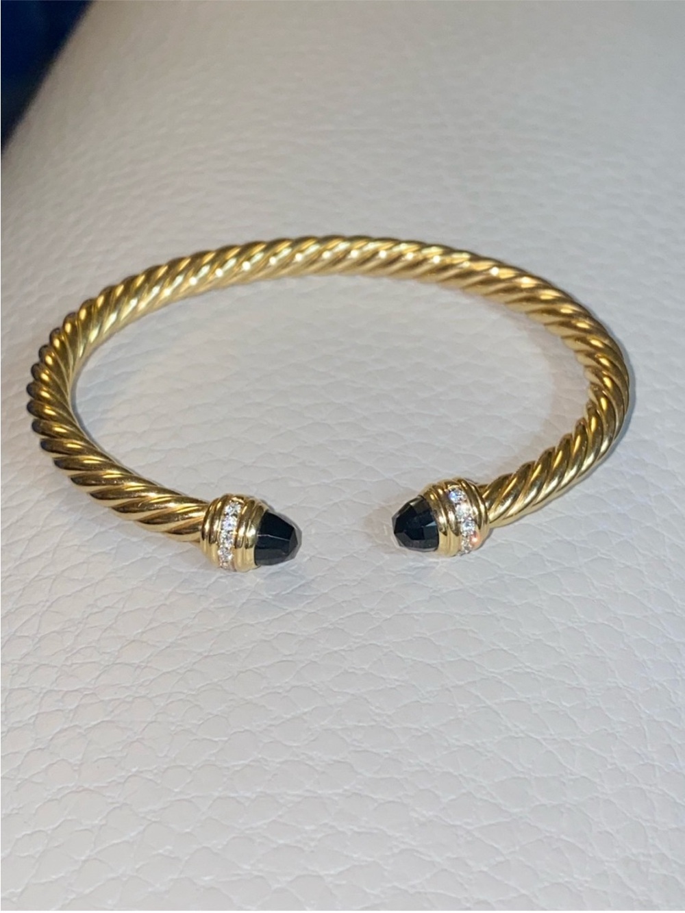 DAVID YURMAN CLASSIC CABLESPIRA® BRACELET 18K Yellow Gold with Diamonds